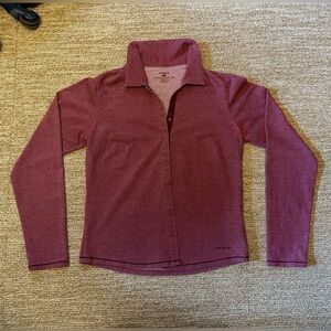 Patagonia Maroon Button-Up Long Sleeve Shirt with Snaps Women’s Small